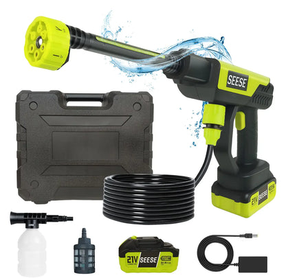 Seese Cordless Pressure Washer and Single Port Charger Base, Bottle Portable Washer for Car,Home Cleaning & Garden Watering Fathersdaygift