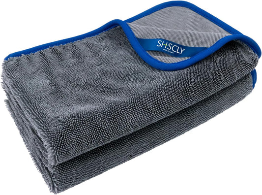 2-Pack Twist Loop Car Drying Towels, 24" L X 20" W, Ultra Absorbent
