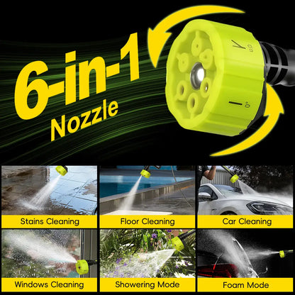 Seese Cordless Pressure Washer and Single Port Charger Base, Bottle Portable Washer for Car,Home Cleaning & Garden Watering Fathersdaygift